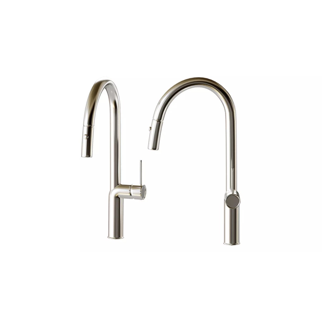 Granula 9010 Kitchen Mixer 3D Model – Stainless Steel Faucet, PBR - View 2