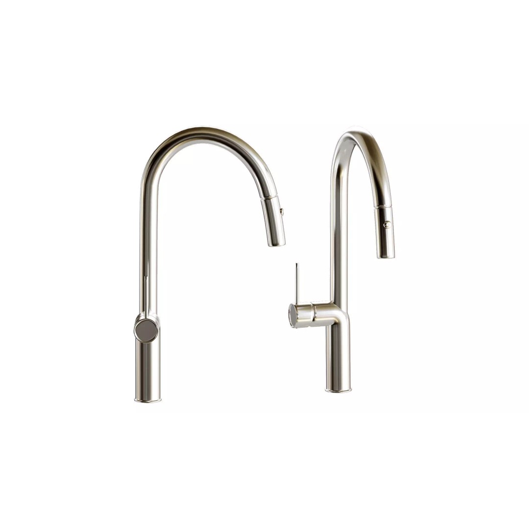 Granula 9010 Kitchen Mixer 3D Model – Stainless Steel Faucet, PBR - View 5