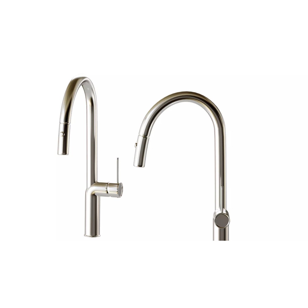 Granula 9010 Kitchen Mixer 3D Model – Stainless Steel Faucet, PBR - View 6