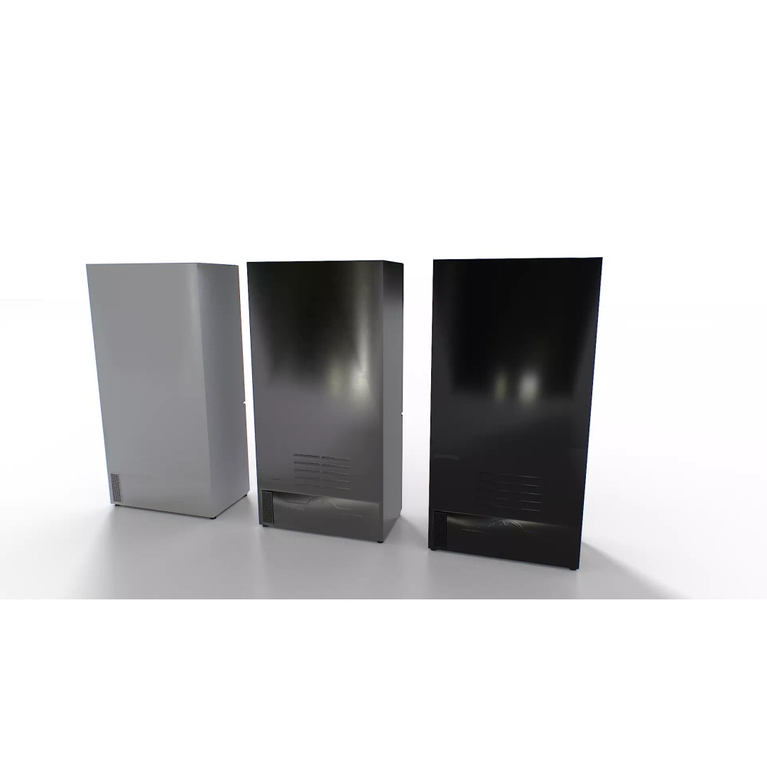 American Fridge 3D Model – Low Poly Appliance with PBR Textures - View 9
