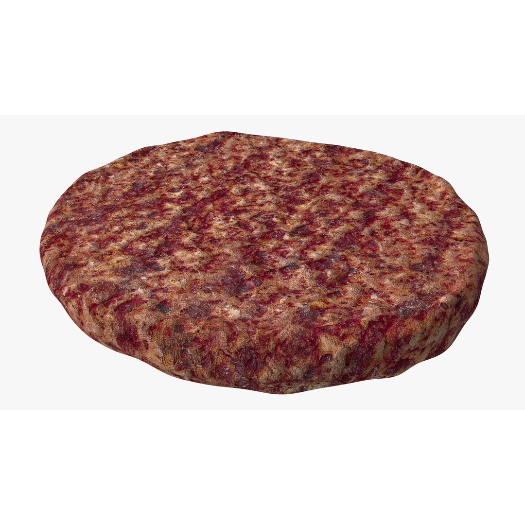 Charcoal Grill 3D Model – PBR Barbecue Tool with Burger Patties - View 19