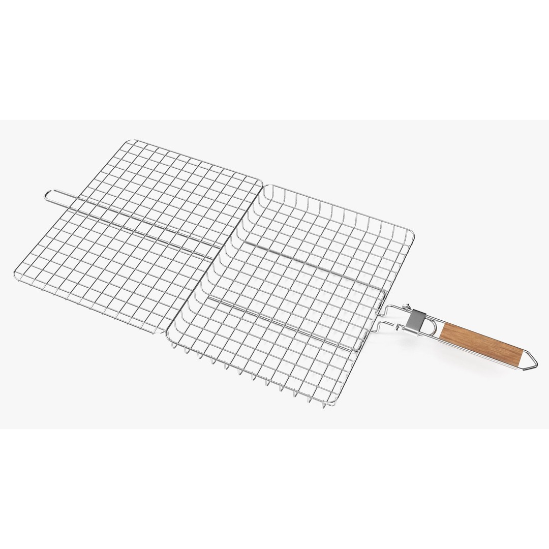 Charcoal Grill 3D Model – PBR Barbecue Tool with Burger Patties - View 20