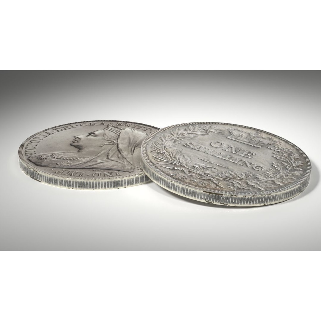 Old Shilling 3D Model – Low Poly PBR Coin Asset, FBX & OBJ - View 9