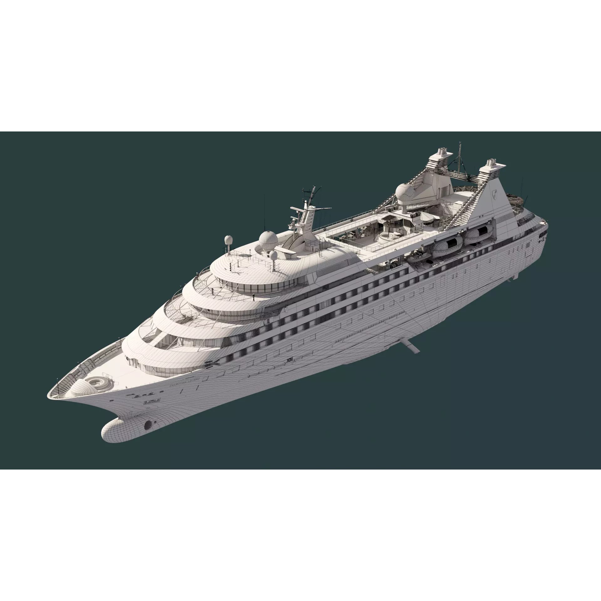 90s Luxury Cruiseship Legend - High Detail 3D Model