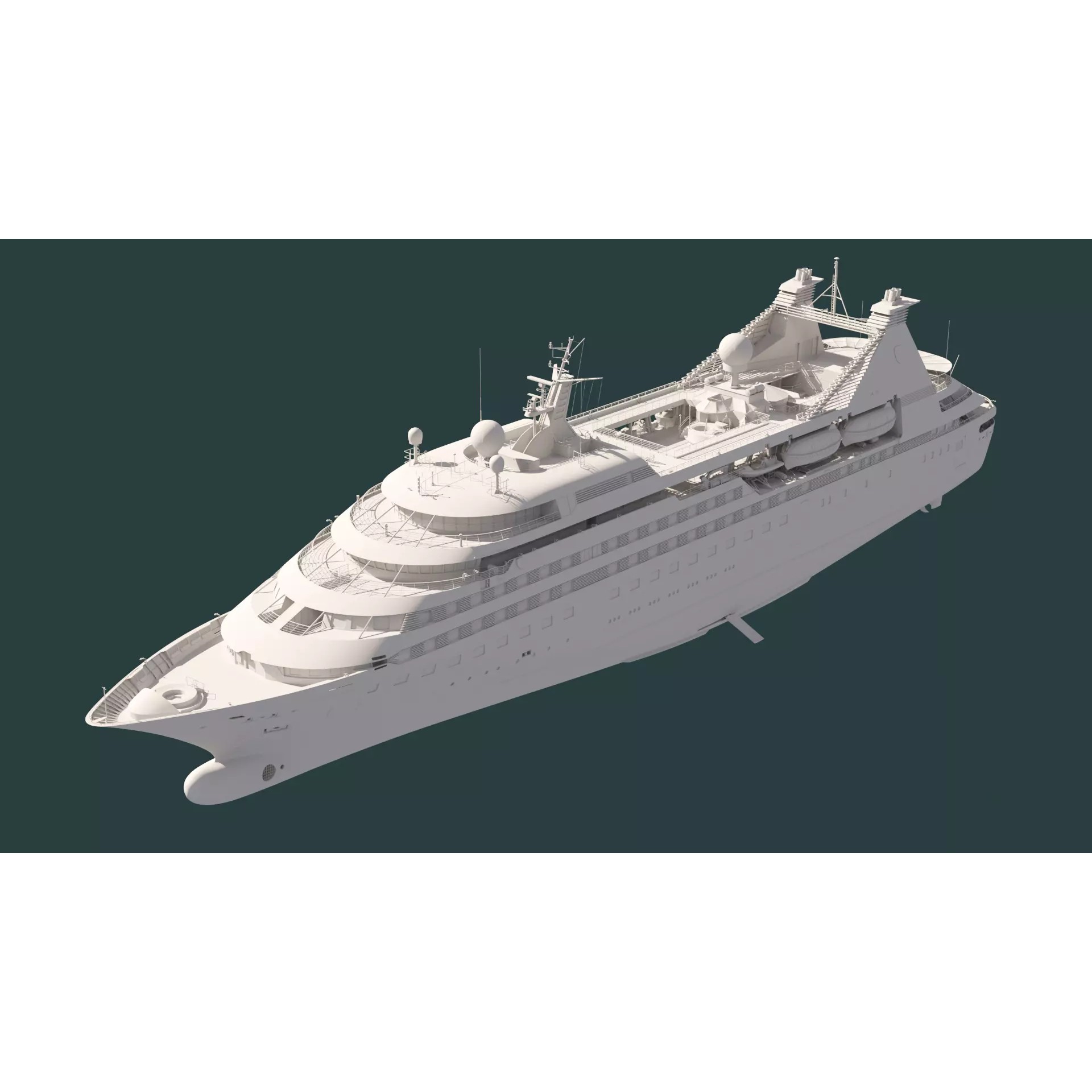 90s Luxury Cruiseship Legend - High Detail 3D Model - View 13