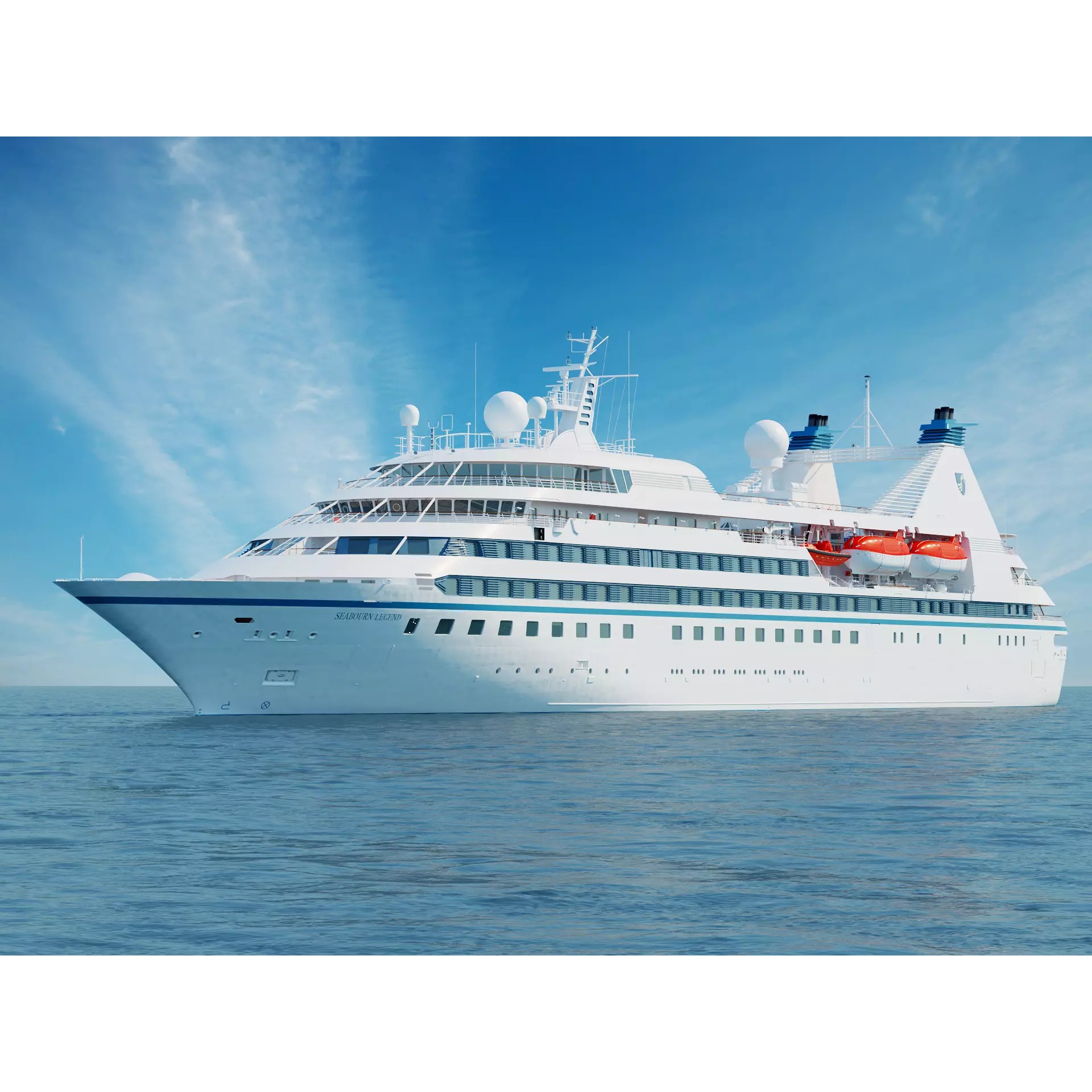 90s Luxury Cruiseship Legend - High Detail 3D Model - View 2