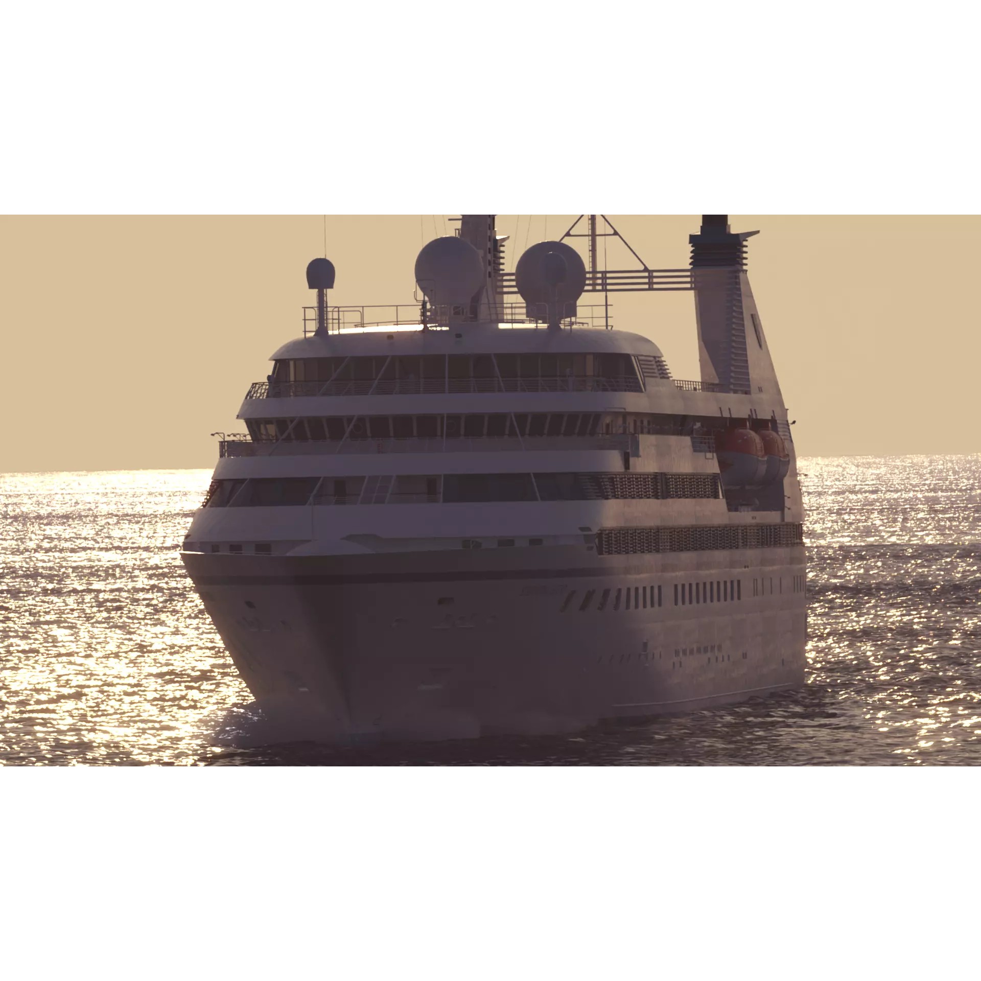 90s Luxury Cruiseship Legend - High Detail 3D Model - View 3