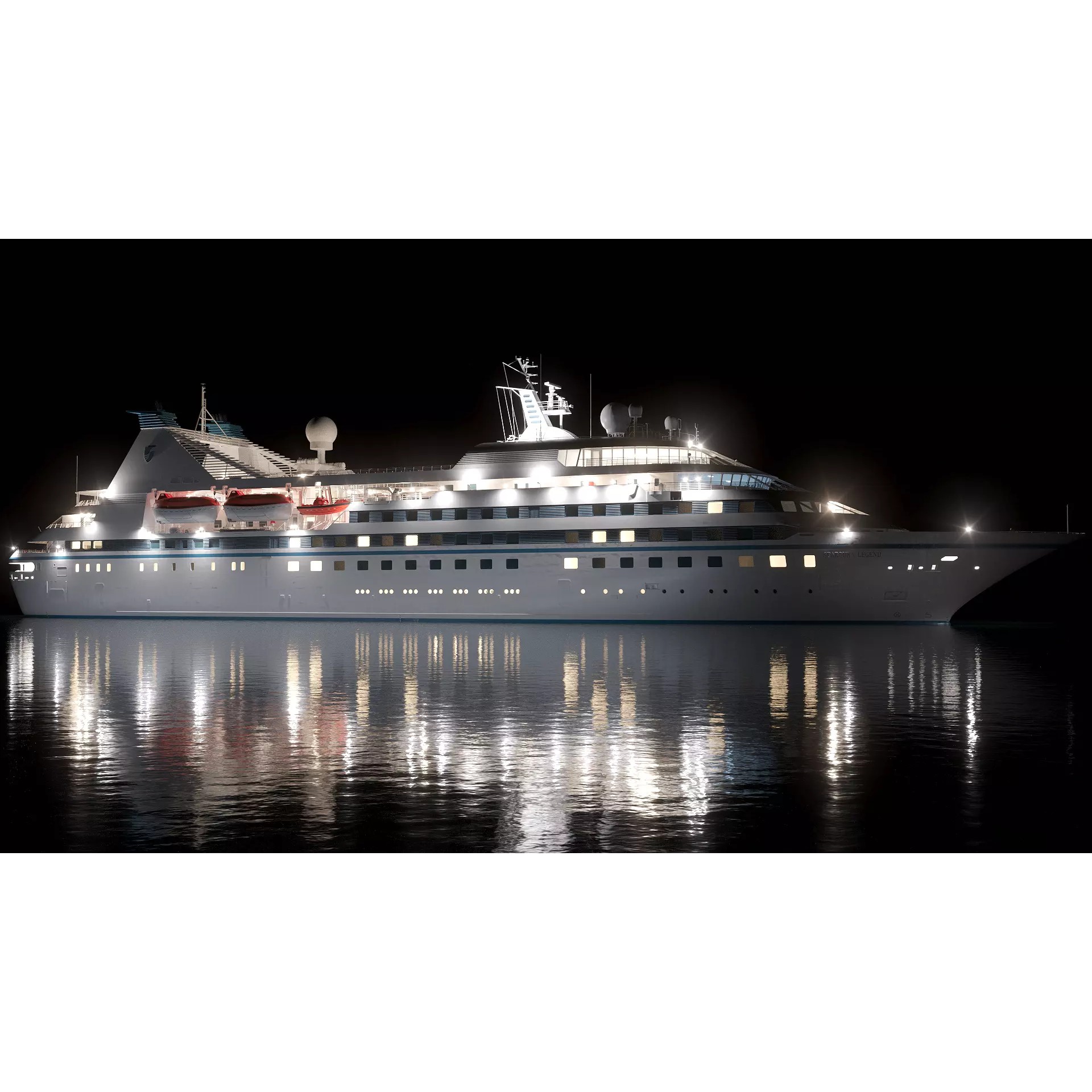 90s Luxury Cruiseship Legend - High Detail 3D Model - View 4
