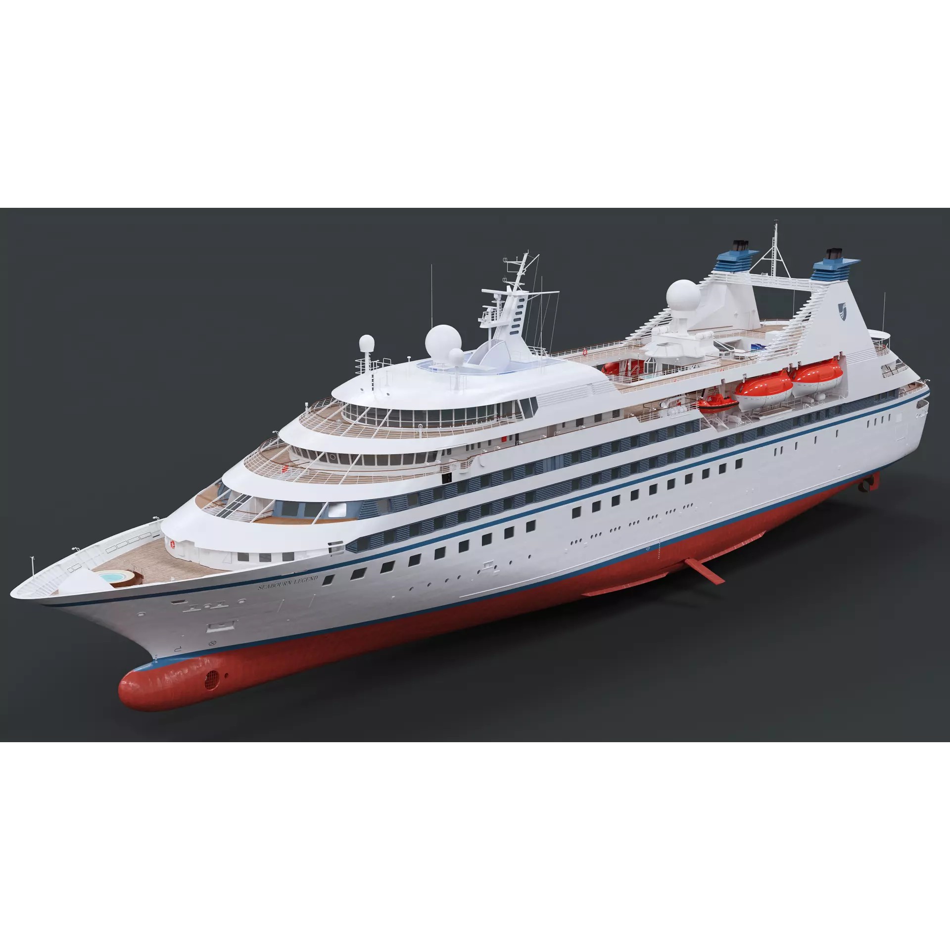 90s Luxury Cruiseship Legend - High Detail 3D Model - View 7