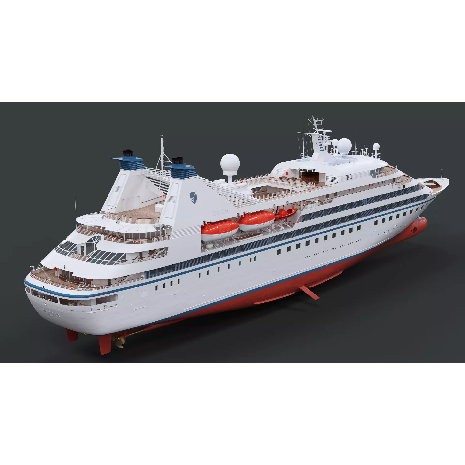 90s Luxury Cruiseship Legend - High Detail 3D Model - View 8