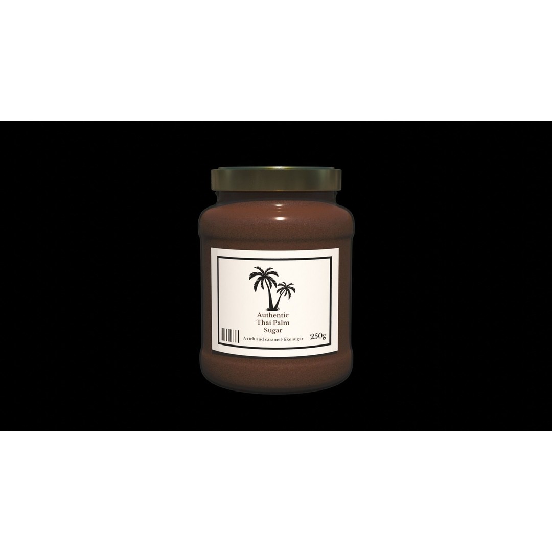 Sugar Jar 3D Model – Low Poly Kitchenware Asset, PBR, FBX, OBJ - View 3