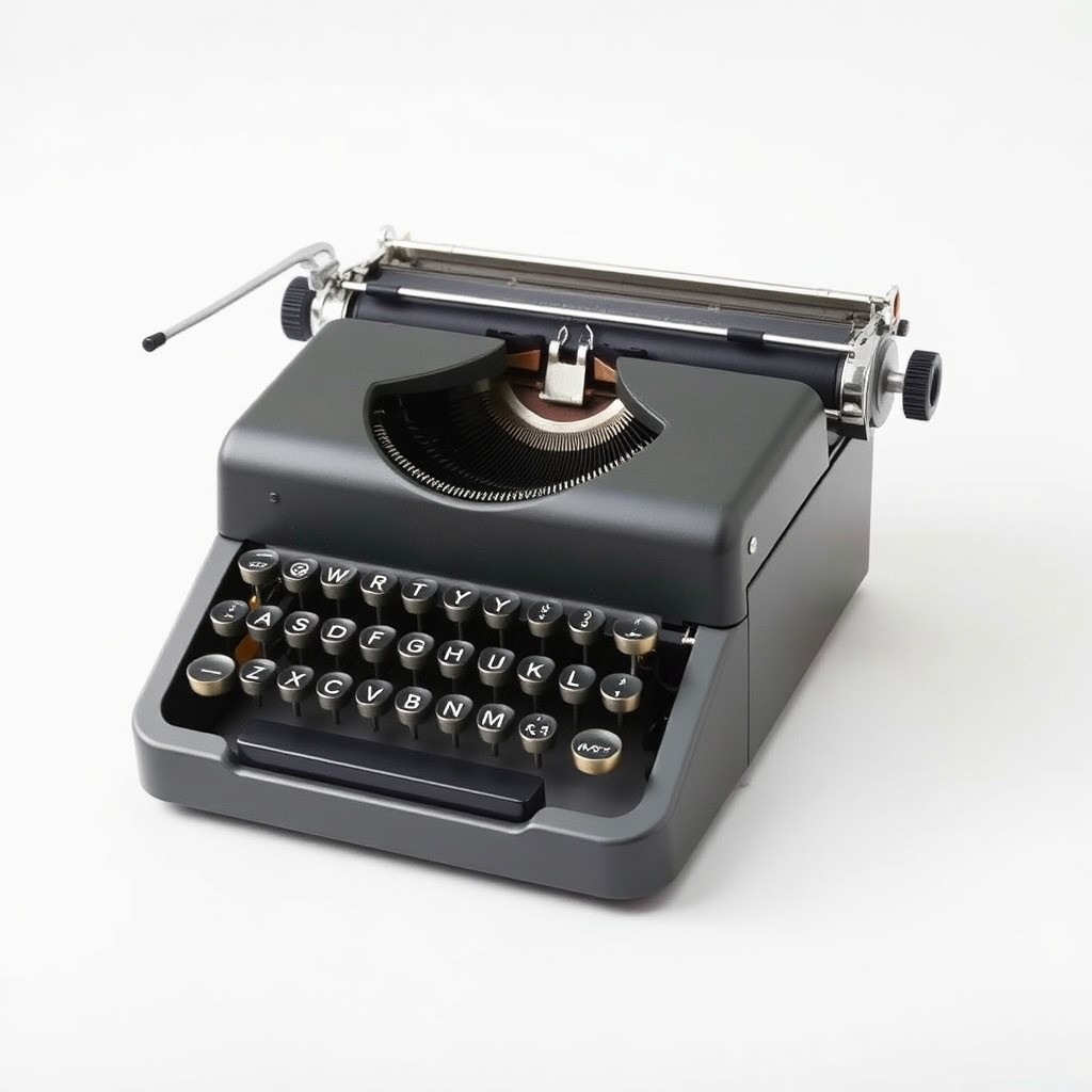 Vintage Typewriter 3D Model – Low Poly Game Asset, FBX, PBR Textures - View 5