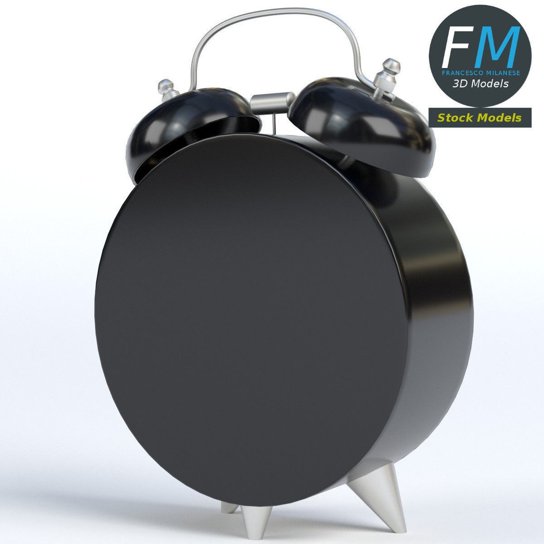 Alarm Clock 3D Model – PBR Interior Asset, FBX & OBJ Formats - View 5