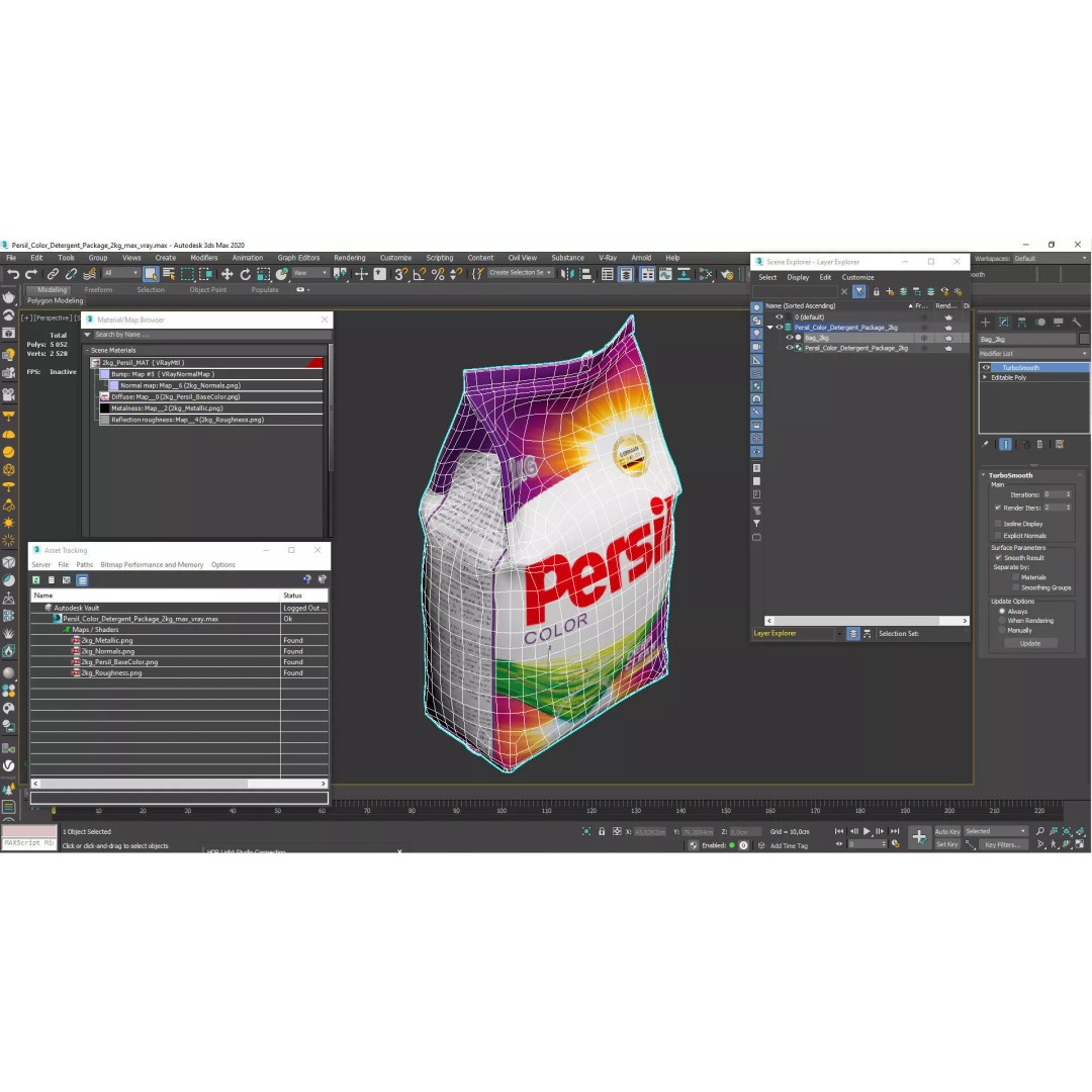 Persil Color Detergent Package 2kg 3D Model – PBR Textured Asset, FBX - View 14