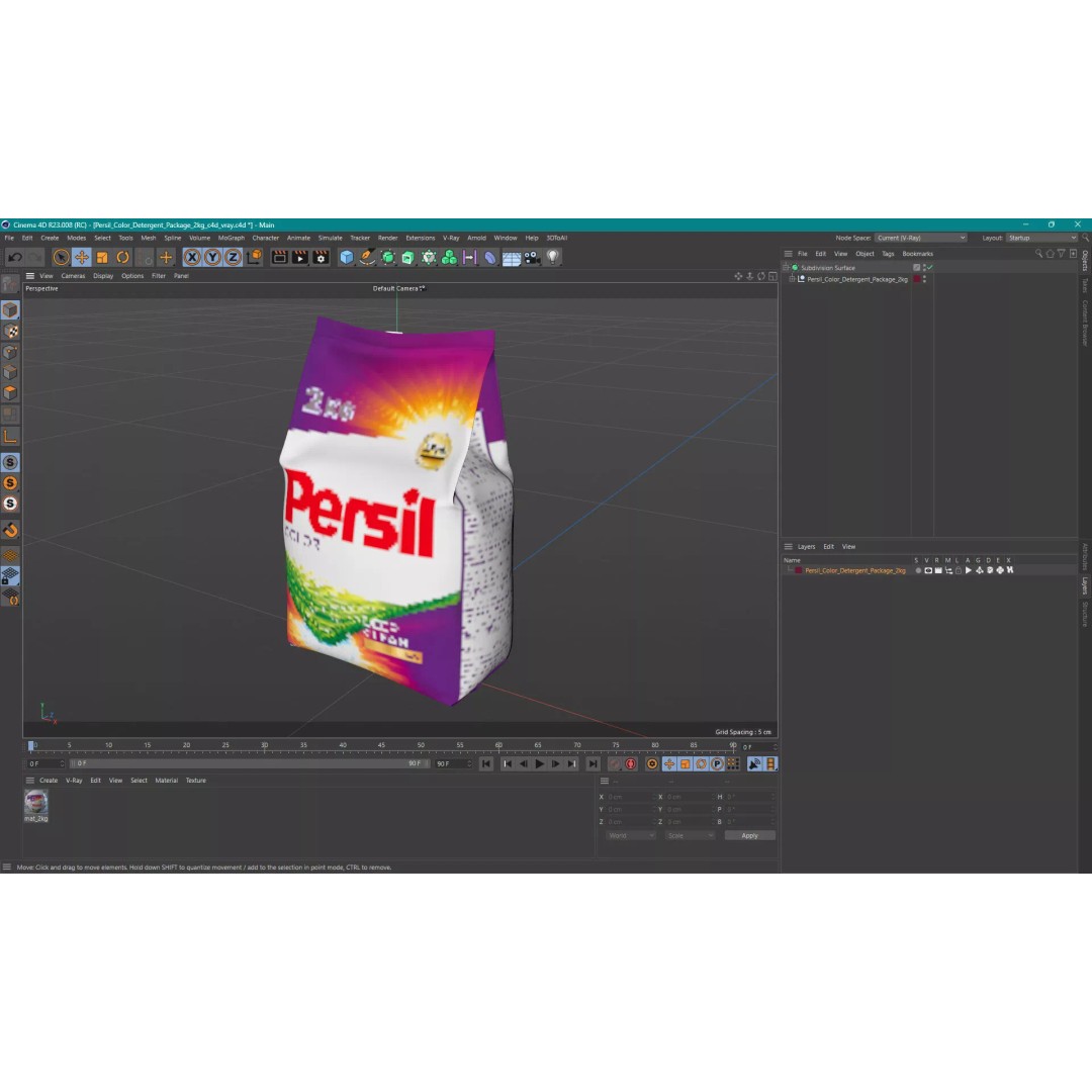 Persil Color Detergent Package 2kg 3D Model – PBR Textured Asset, FBX - View 17