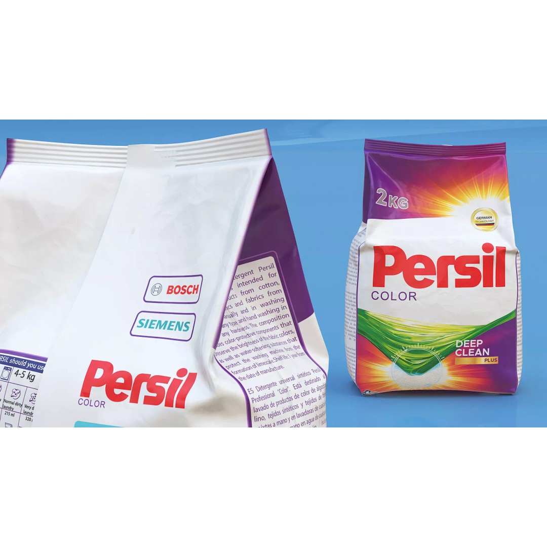 Persil Color Detergent Package 2kg 3D Model – PBR Textured Asset, FBX - View 5