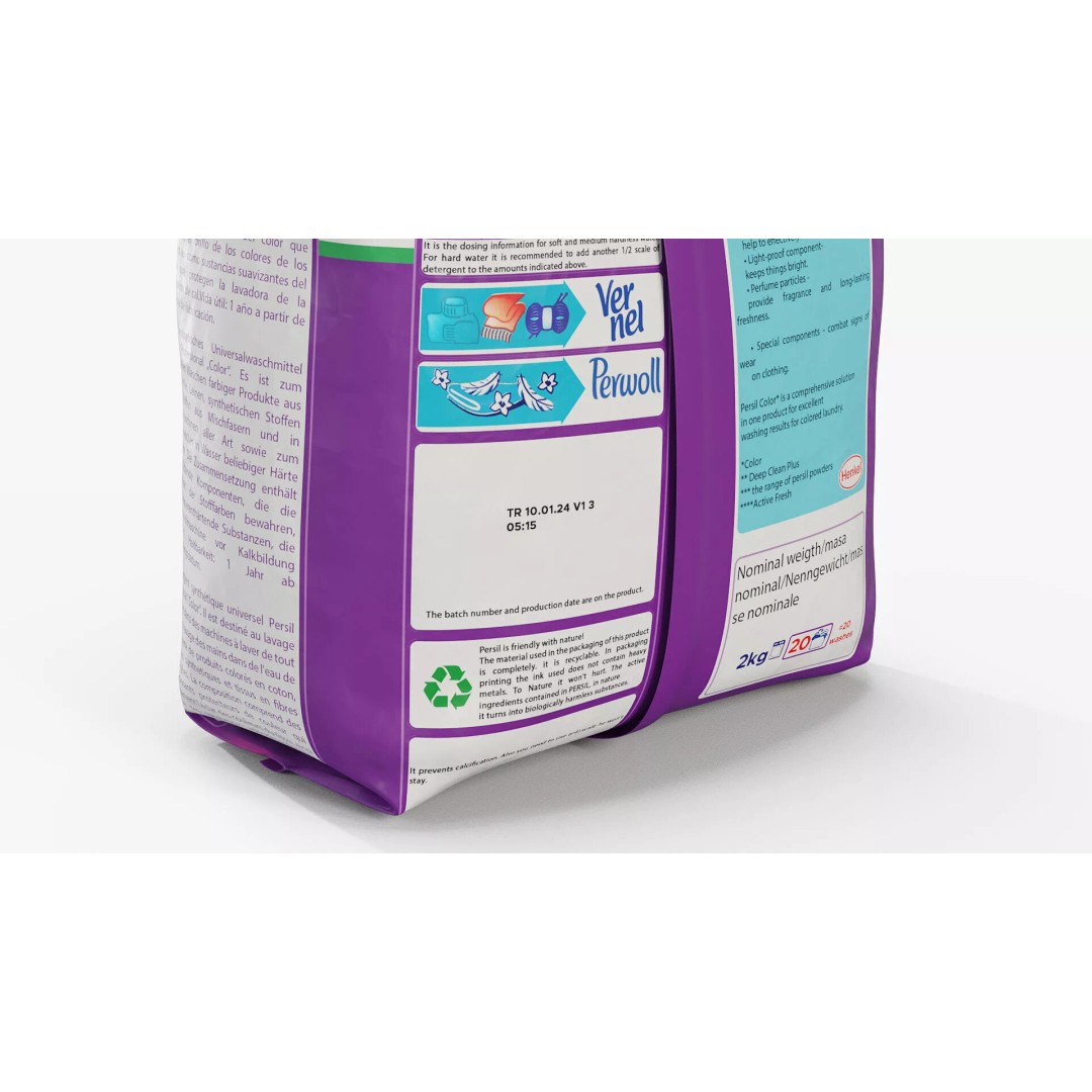 Persil Color Detergent Package 2kg 3D Model – PBR Textured Asset, FBX - View 8