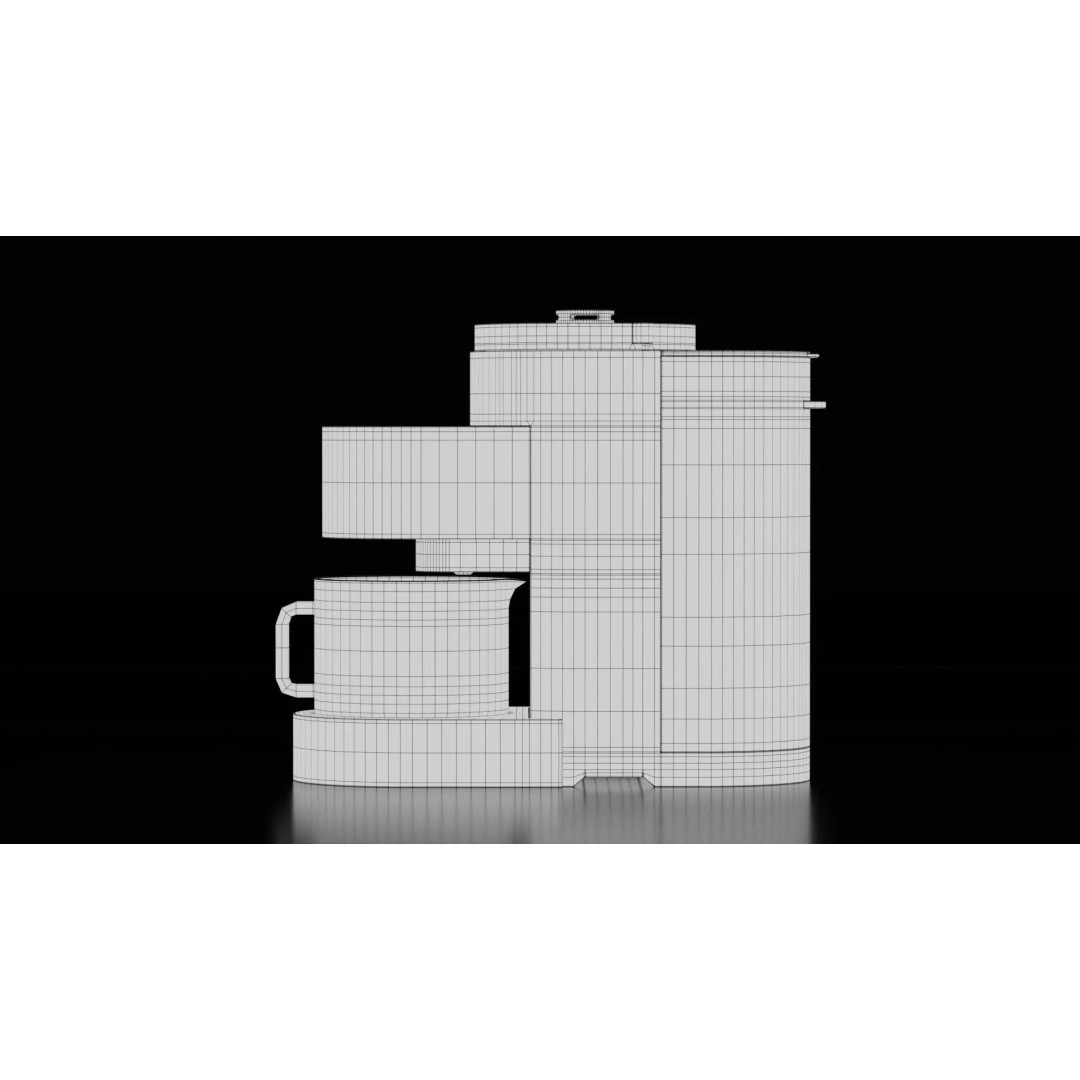 Modern Coffee Maker 3D Model – Photorealistic Kitchen Appliance, FBX - View 11