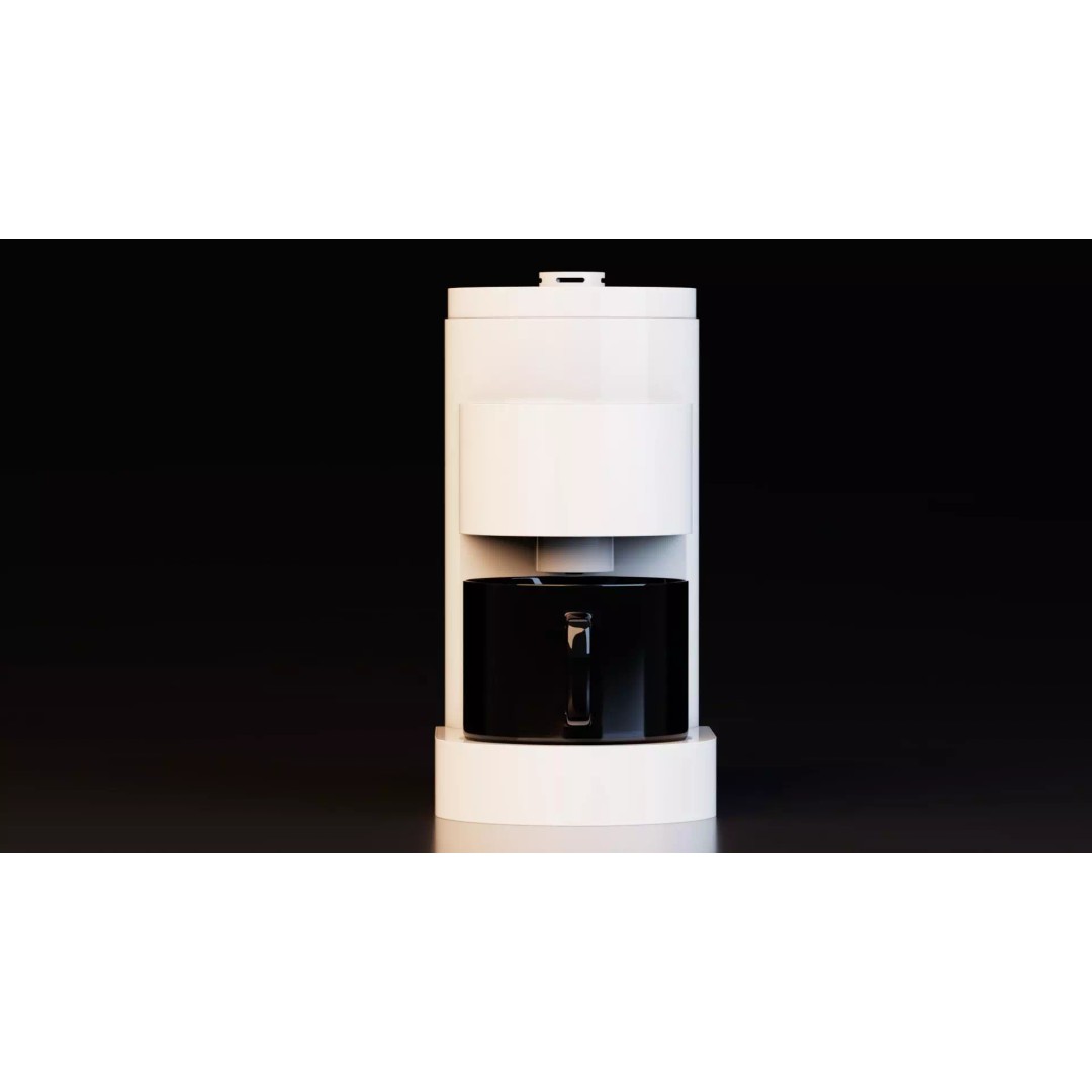 Modern Coffee Maker 3D Model – Photorealistic Kitchen Appliance, FBX - View 4