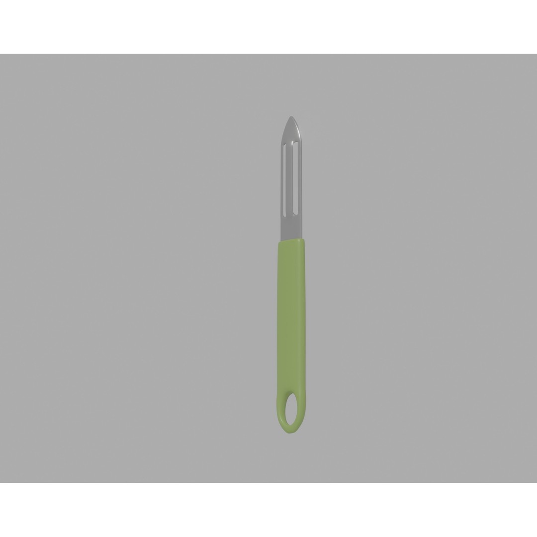Potato Peeler 3D Model – Low Poly Kitchen Tool, FBX, OBJ - View 4