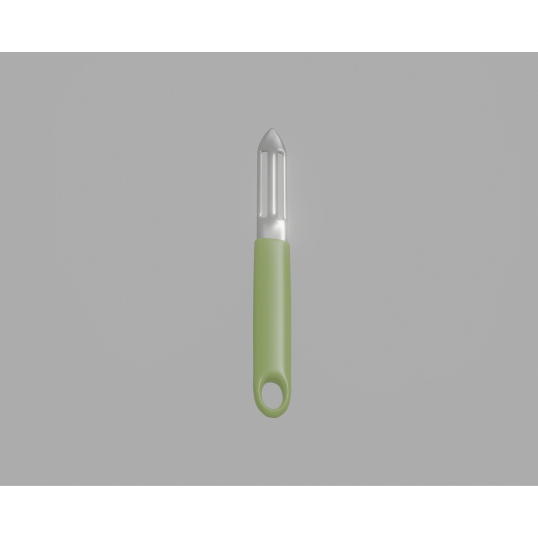 Potato Peeler 3D Model – Low Poly Kitchen Tool, FBX, OBJ - View 5