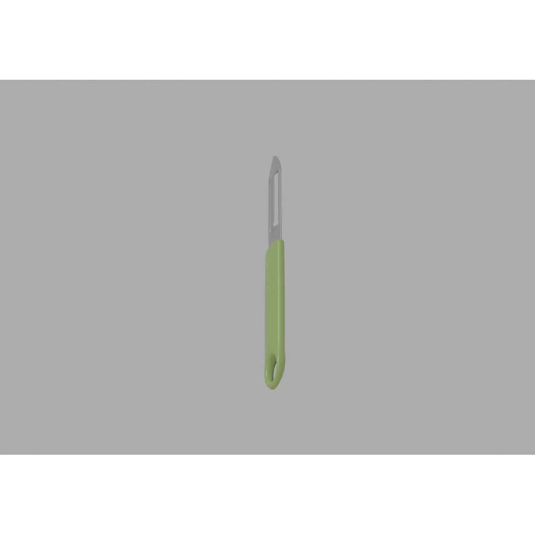 Potato Peeler 3D Model – Low Poly Kitchen Tool, FBX, OBJ - View 6