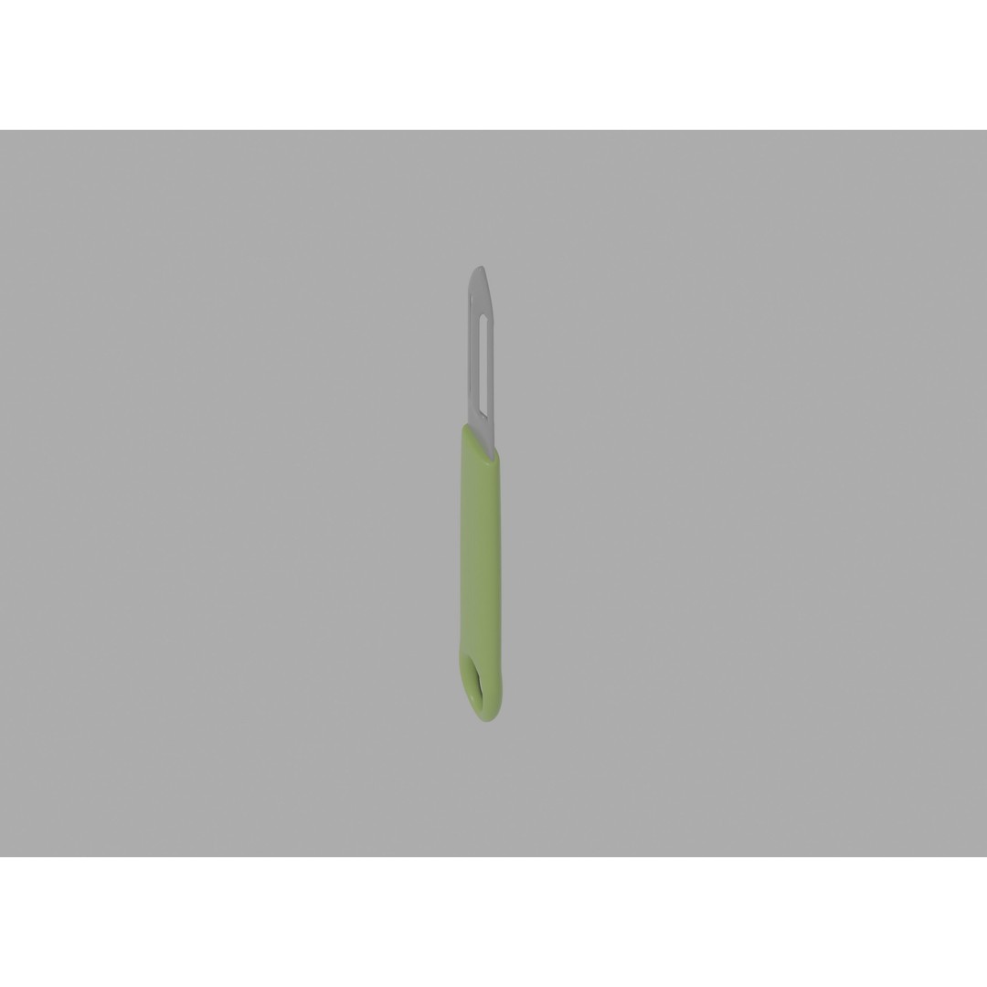 Potato Peeler 3D Model – Low Poly Kitchen Tool, FBX, OBJ - View 7