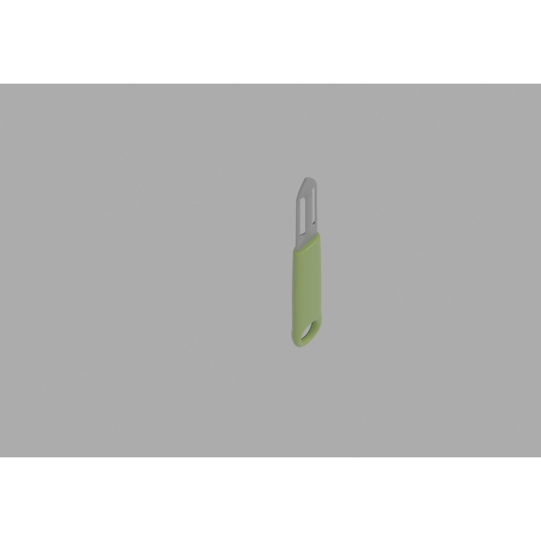 Potato Peeler 3D Model – Low Poly Kitchen Tool, FBX, OBJ - View 8