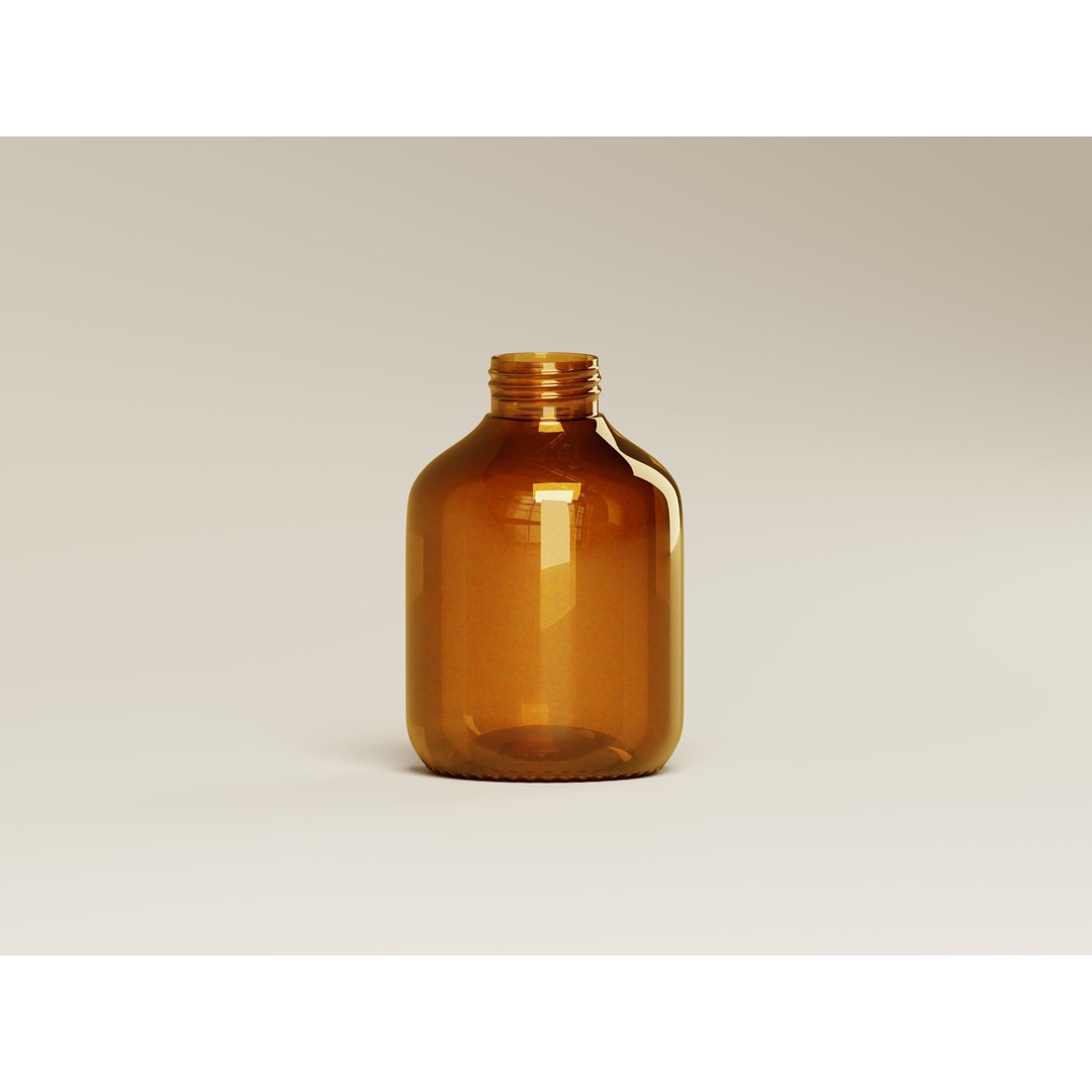 Amber Cosmetic Bottle 3D Model – Low Poly Game Asset, FBX, PBR - View 6