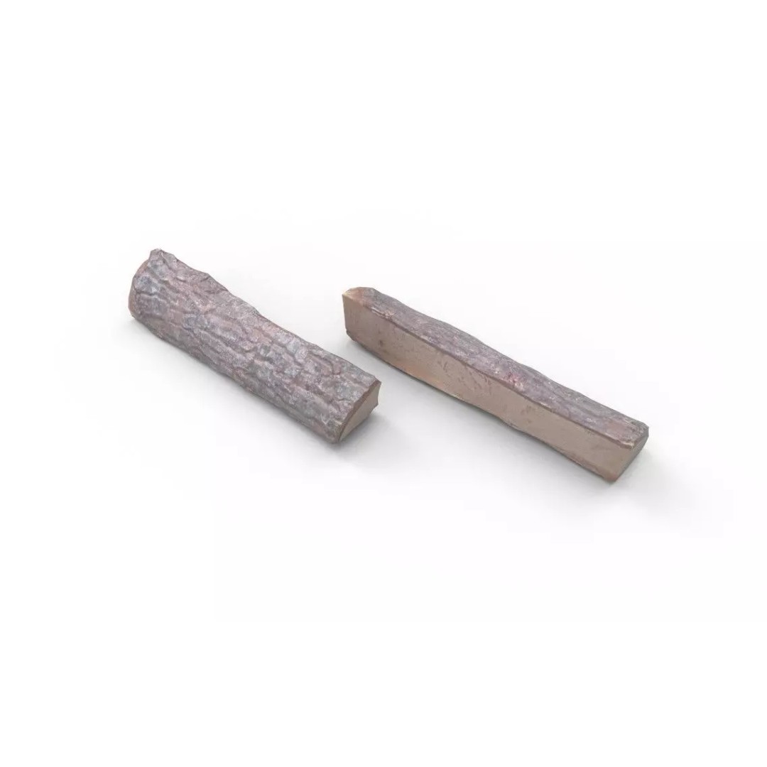 Firewood 3D Model – Low Poly Game Asset, FBX, PBR Textures - View 5