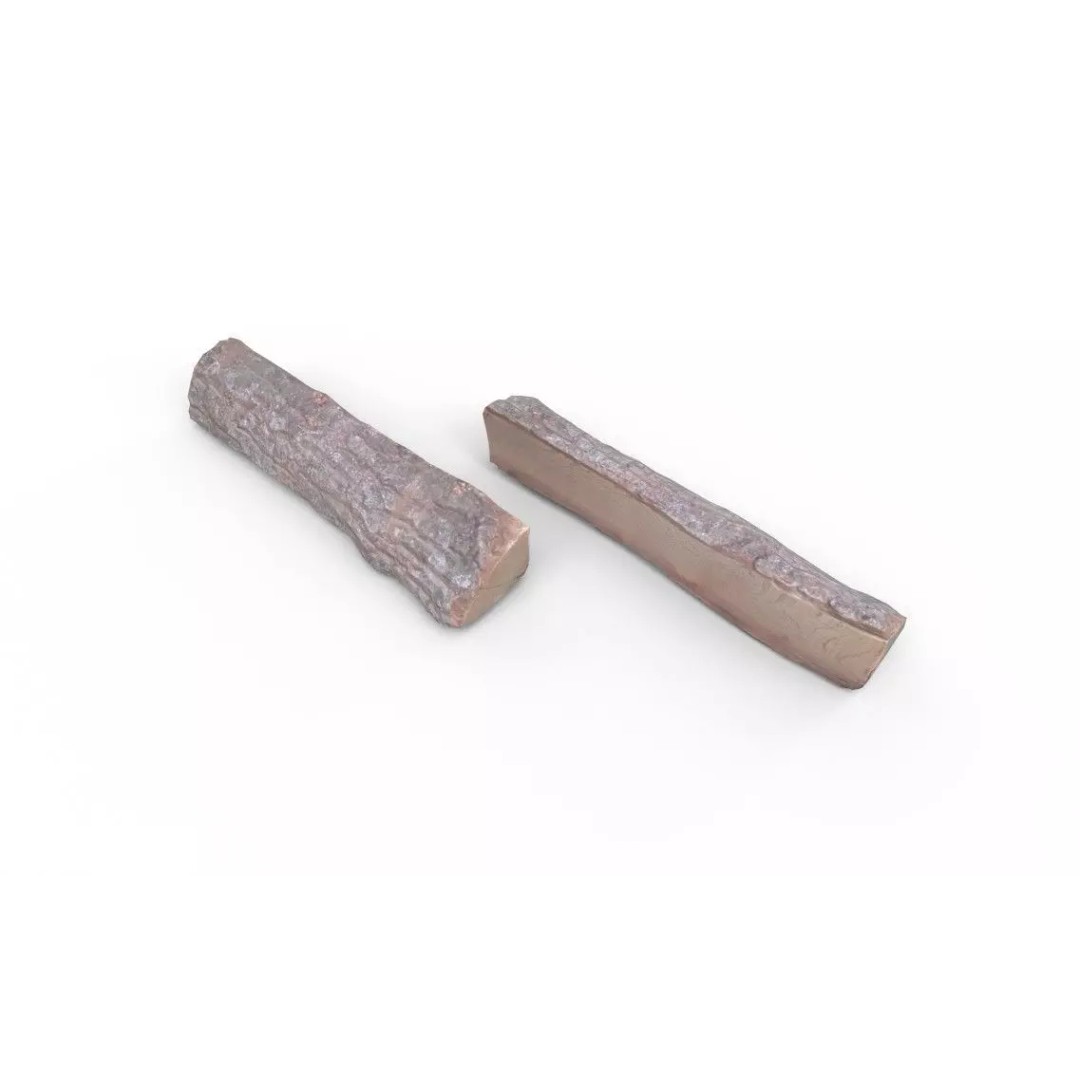 Firewood 3D Model – Low Poly Game Asset, FBX, PBR Textures - View 7