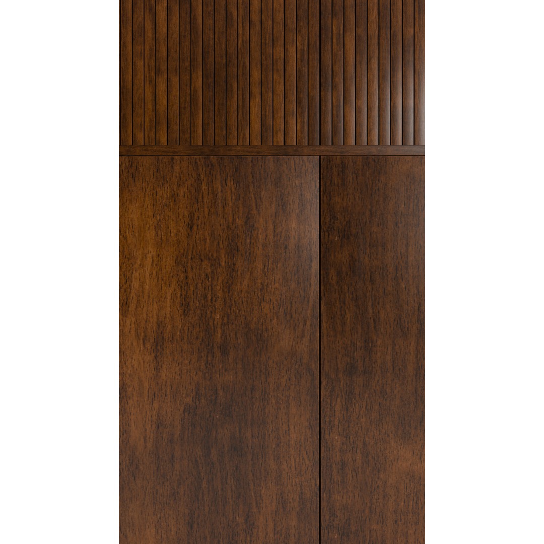 Wooden Cabinet 3D Model – Modern Office Furniture, PBR Textures - View 4