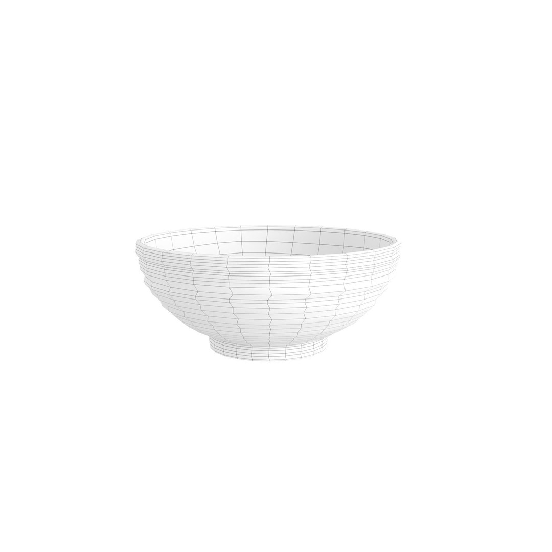 Ceramic Bowl 3D Model – Stylized Tableware, PBR Textures, FBX