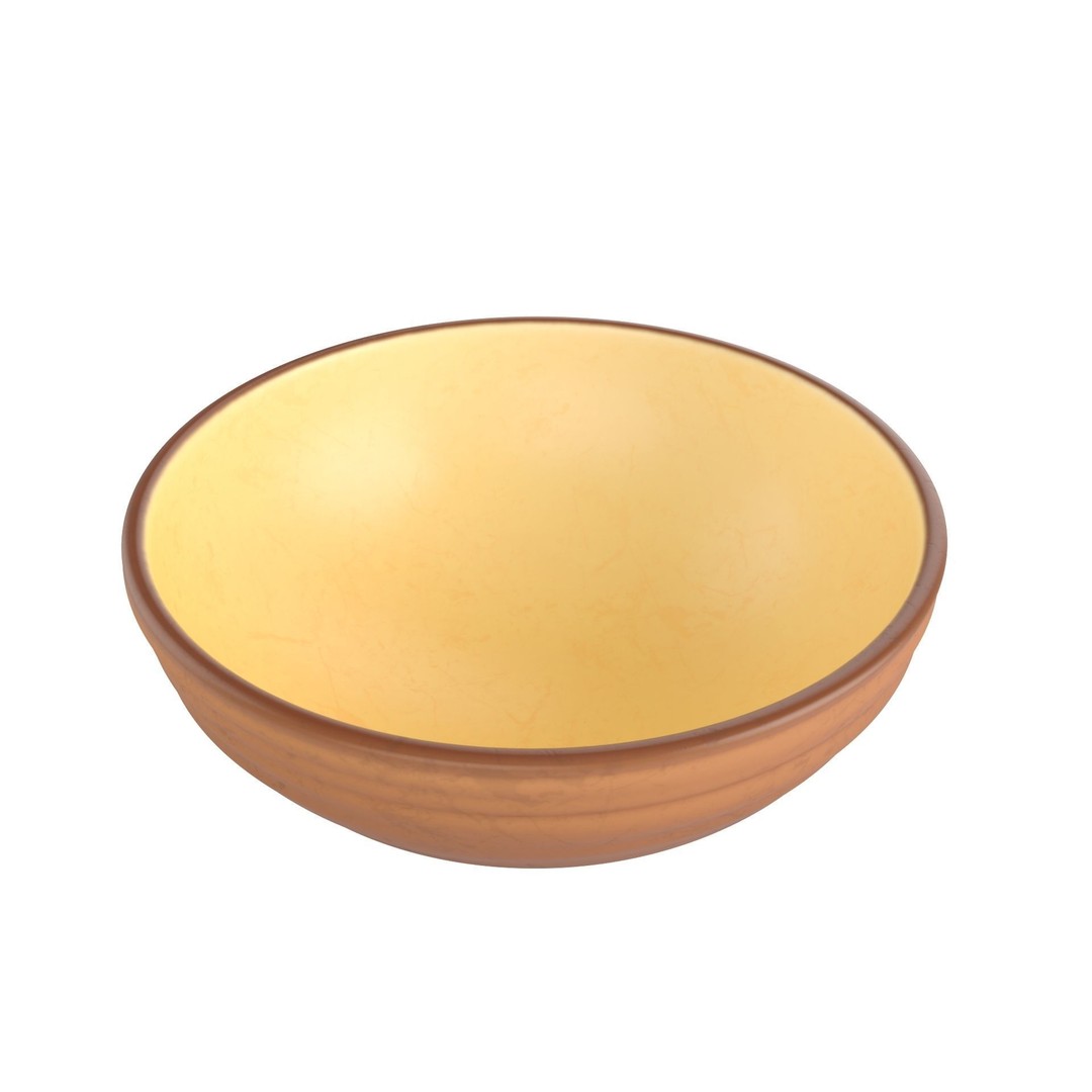 Ceramic Bowl 3D Model – Stylized Tableware, PBR Textures, FBX - View 10