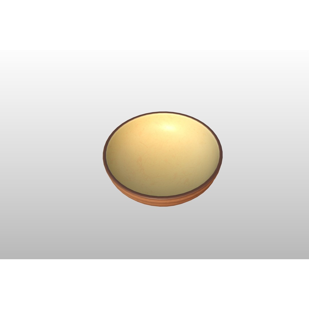 Ceramic Bowl 3D Model – Stylized Tableware, PBR Textures, FBX - View 13