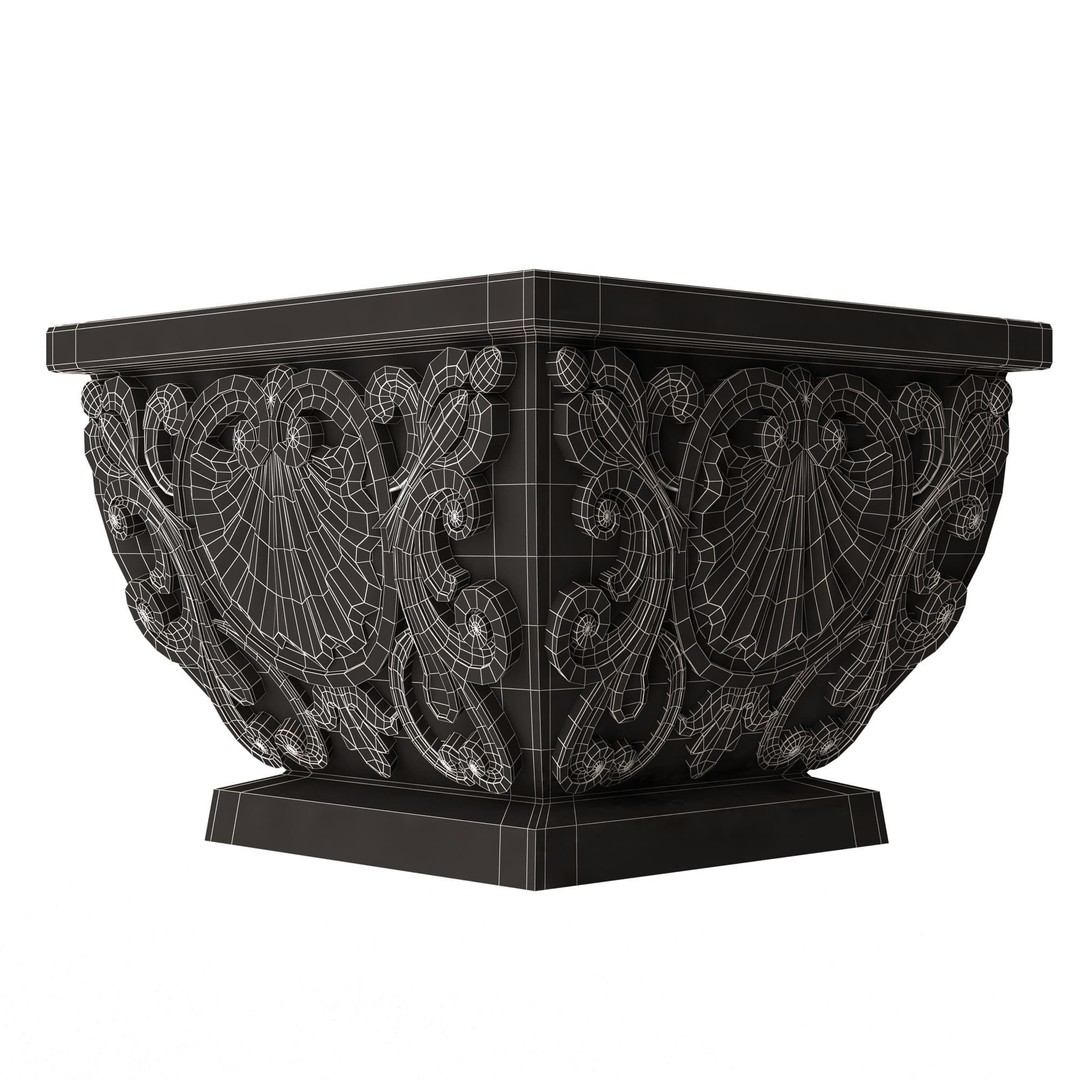 Flower Pot 3D Model – Low Poly Decorative Design, FBX, OBJ - View 10