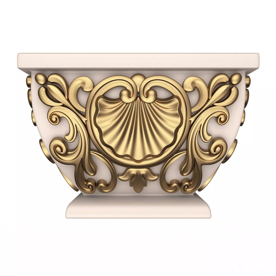 Flower Pot 3D Model – Low Poly Decorative Design, FBX, OBJ - View 2