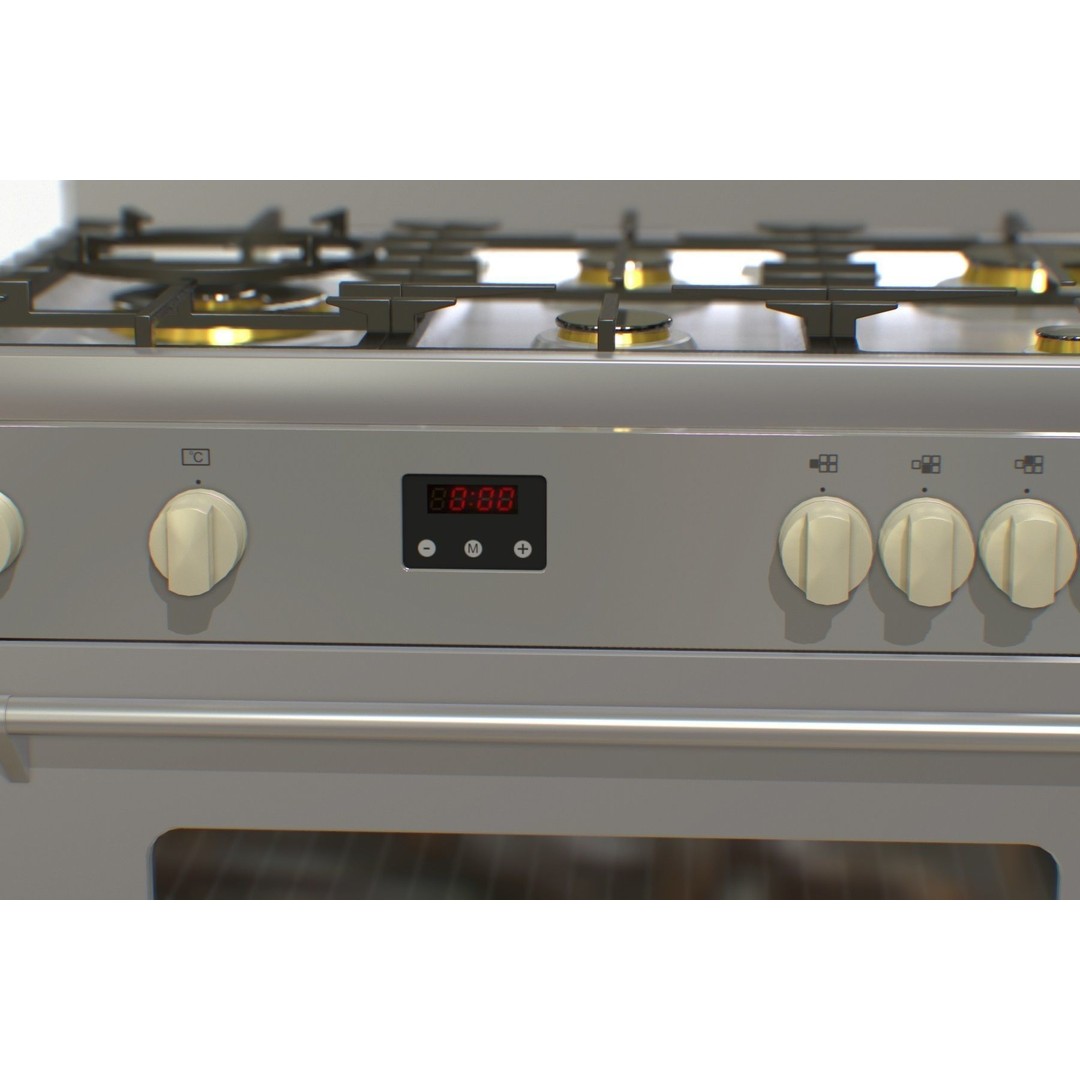 Electric Oven 3D Model – Low Poly Kitchen Appliance, FBX, OBJ - View 11