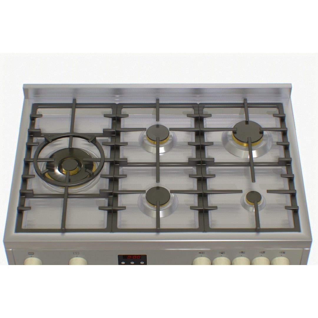 Electric Oven 3D Model – Low Poly Kitchen Appliance, FBX, OBJ - View 14