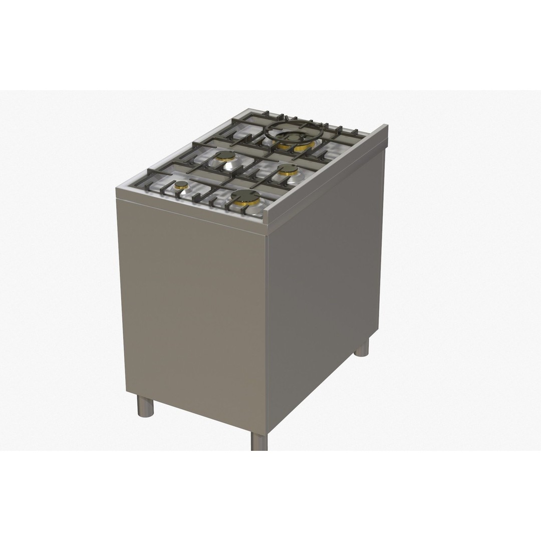 Electric Oven 3D Model – Low Poly Kitchen Appliance, FBX, OBJ - View 5