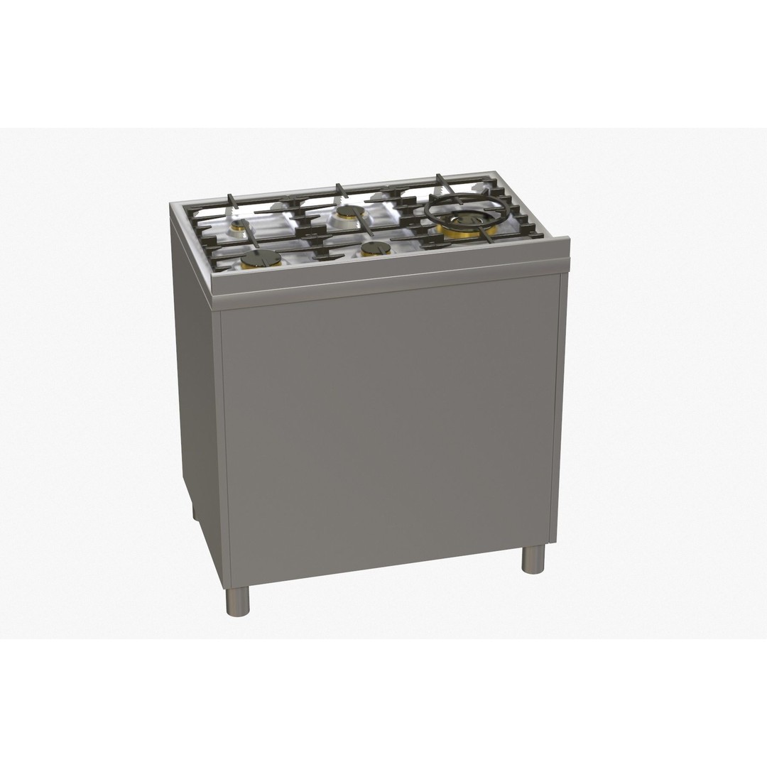 Electric Oven 3D Model – Low Poly Kitchen Appliance, FBX, OBJ - View 6