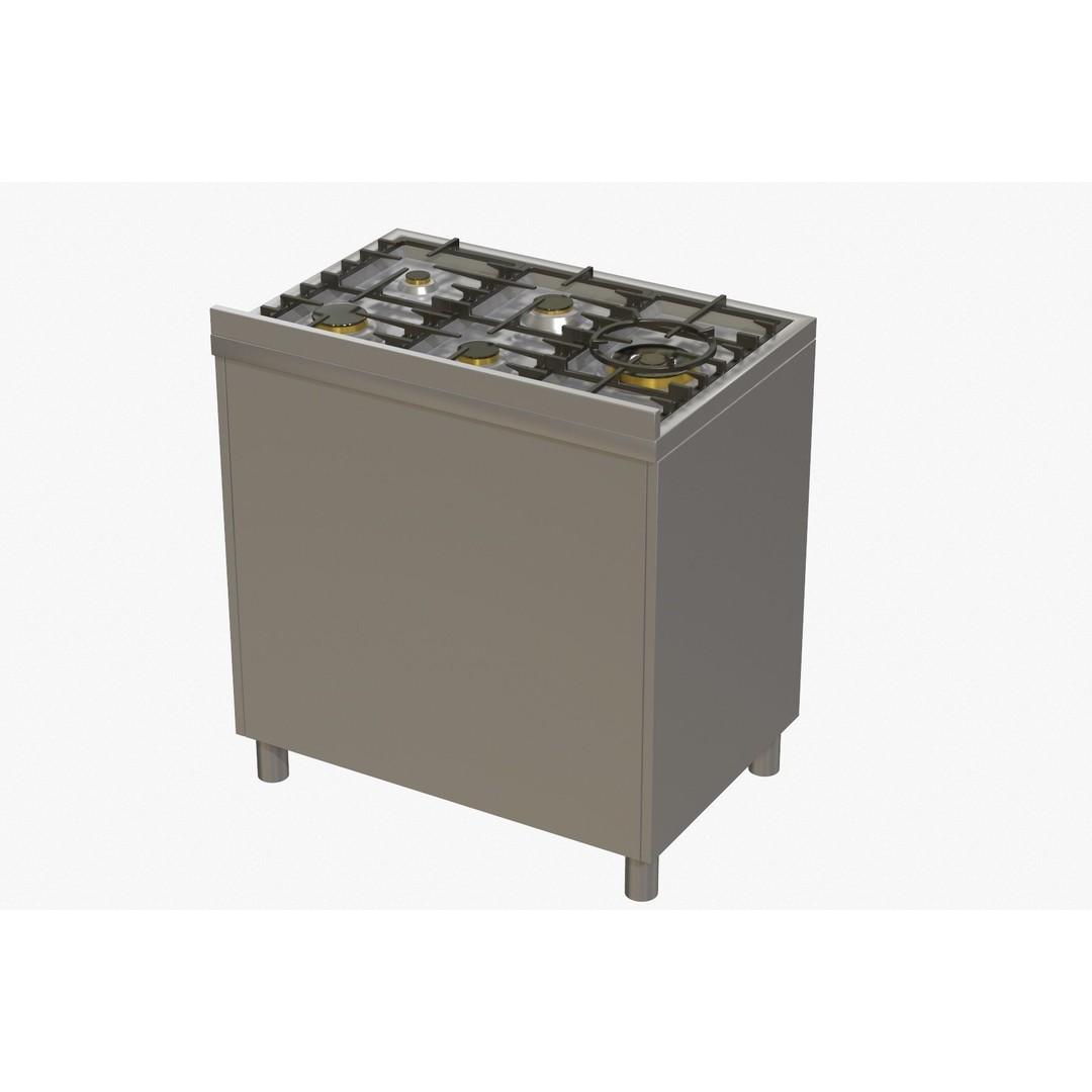 Electric Oven 3D Model – Low Poly Kitchen Appliance, FBX, OBJ - View 7