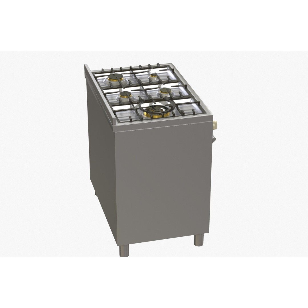 Electric Oven 3D Model – Low Poly Kitchen Appliance, FBX, OBJ - View 8