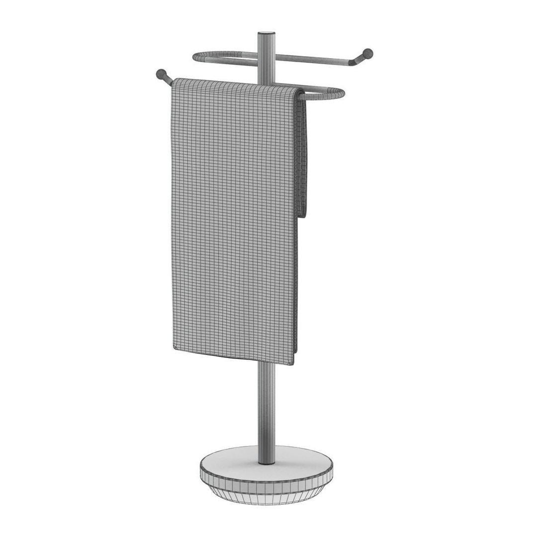 Towel Rack 3D Model – Realistic Bathroom Furniture, FBX & OBJ