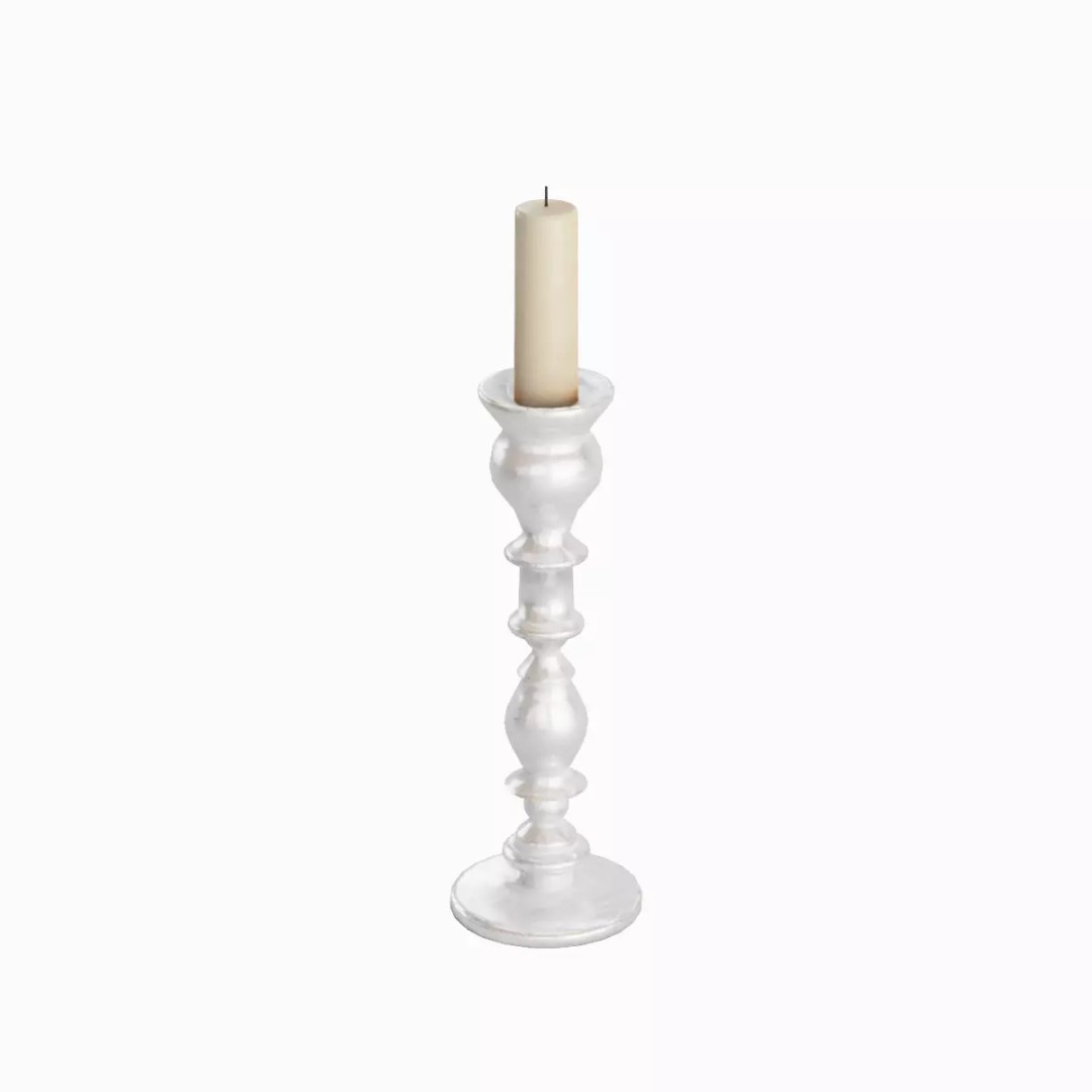 Elegant Candlestick Set 3D Model – Low Poly Game Asset, FBX & OBJ - View 18