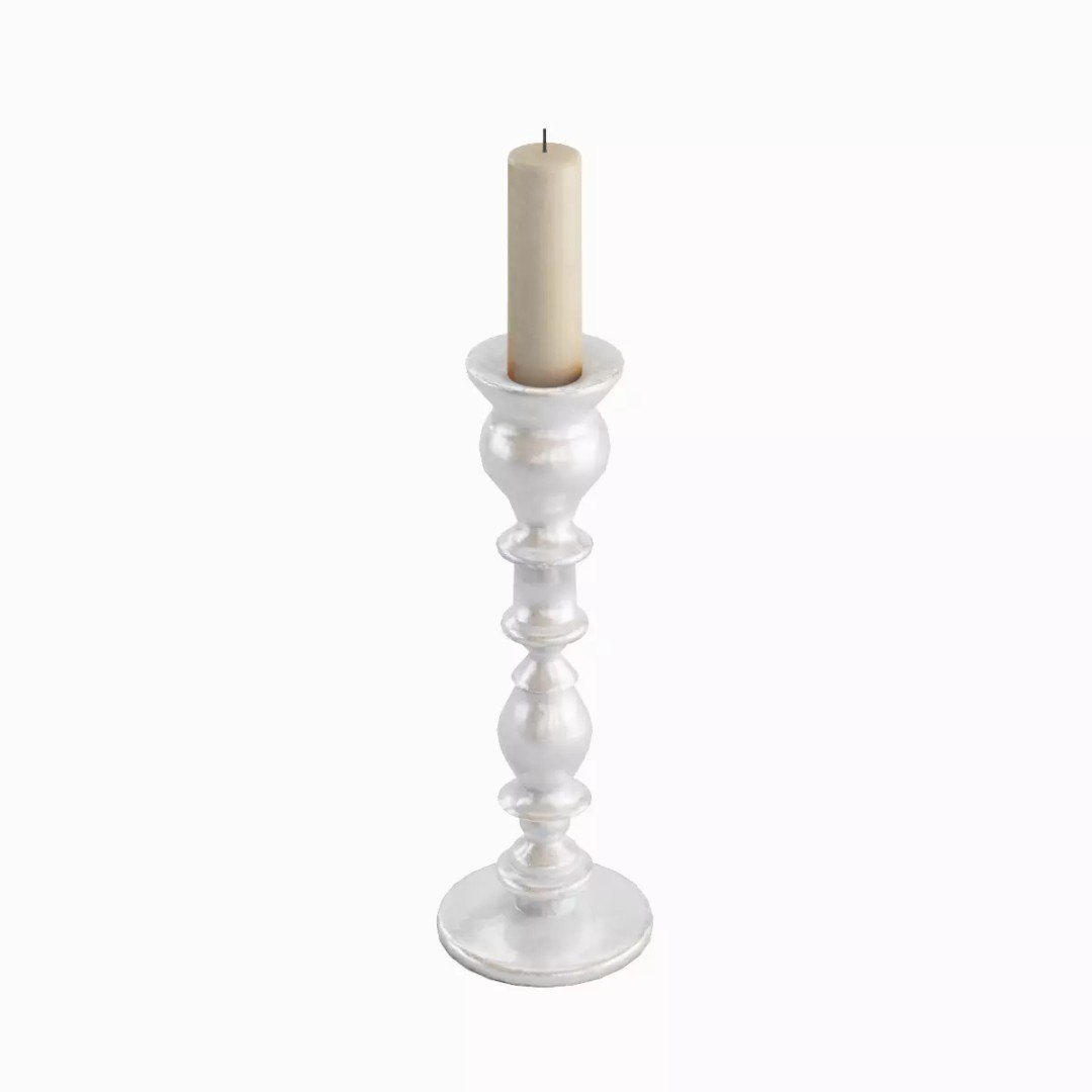 Elegant Candlestick Set 3D Model – Low Poly Game Asset, FBX & OBJ - View 19