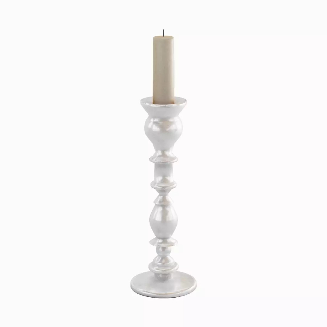 Elegant Candlestick Set 3D Model – Low Poly Game Asset, FBX & OBJ - View 20