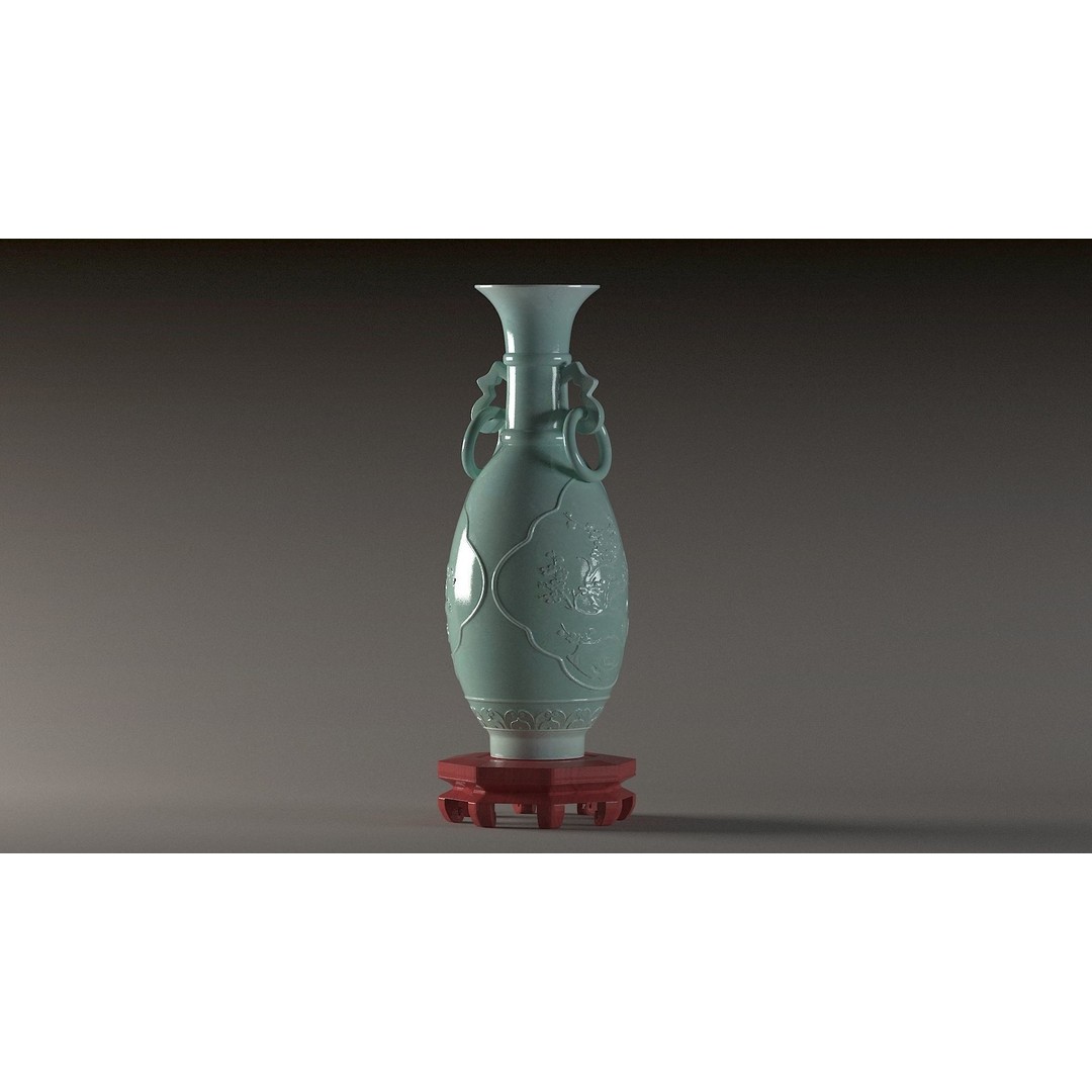 Water Bottle 3D Model – Realistic Household Glass Container, PBR - View 3