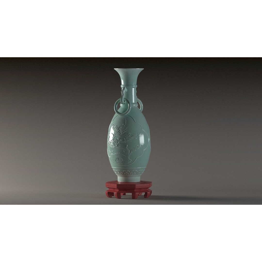 Water Bottle 3D Model – Realistic Household Glass Container, PBR - View 4