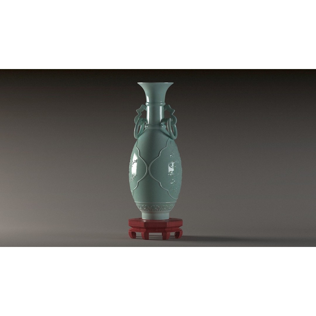 Water Bottle 3D Model – Realistic Household Glass Container, PBR - View 5